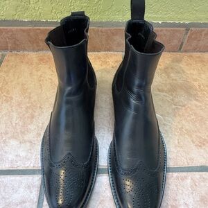 Louis Vuitton Black Men's Chelsea Brogue Boots vintage